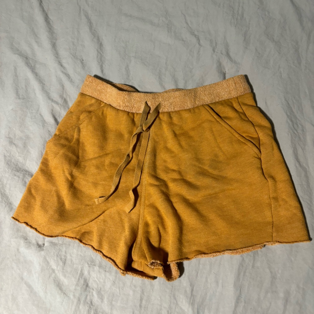 free people orange sweat shorts